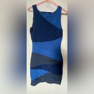 BCBG Max Azria Blue Colour Block Dress